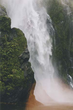 New Zealand Milford Sound Waterfall 3 2004